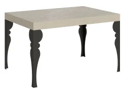 Mesa extensible 140/400x90 cm Paxon cachemira patas antracita
