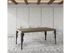 Mesa extensible 180/440x90 cm Paxon gris paloma patas antracita