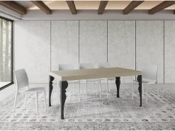 Mesa extensible 90x180/440 cm Paxon Premium cachemira patas antracita