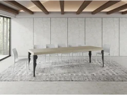 Mesa extensible 90x180/440 cm Paxon Premium cachemira patas antracita