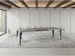 Mesa extensible 90x200/304 cm Paxon cachemira patas antracita