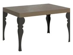 Mesa extensible 140/400x90 cm Paxon gris paloma patas antracita