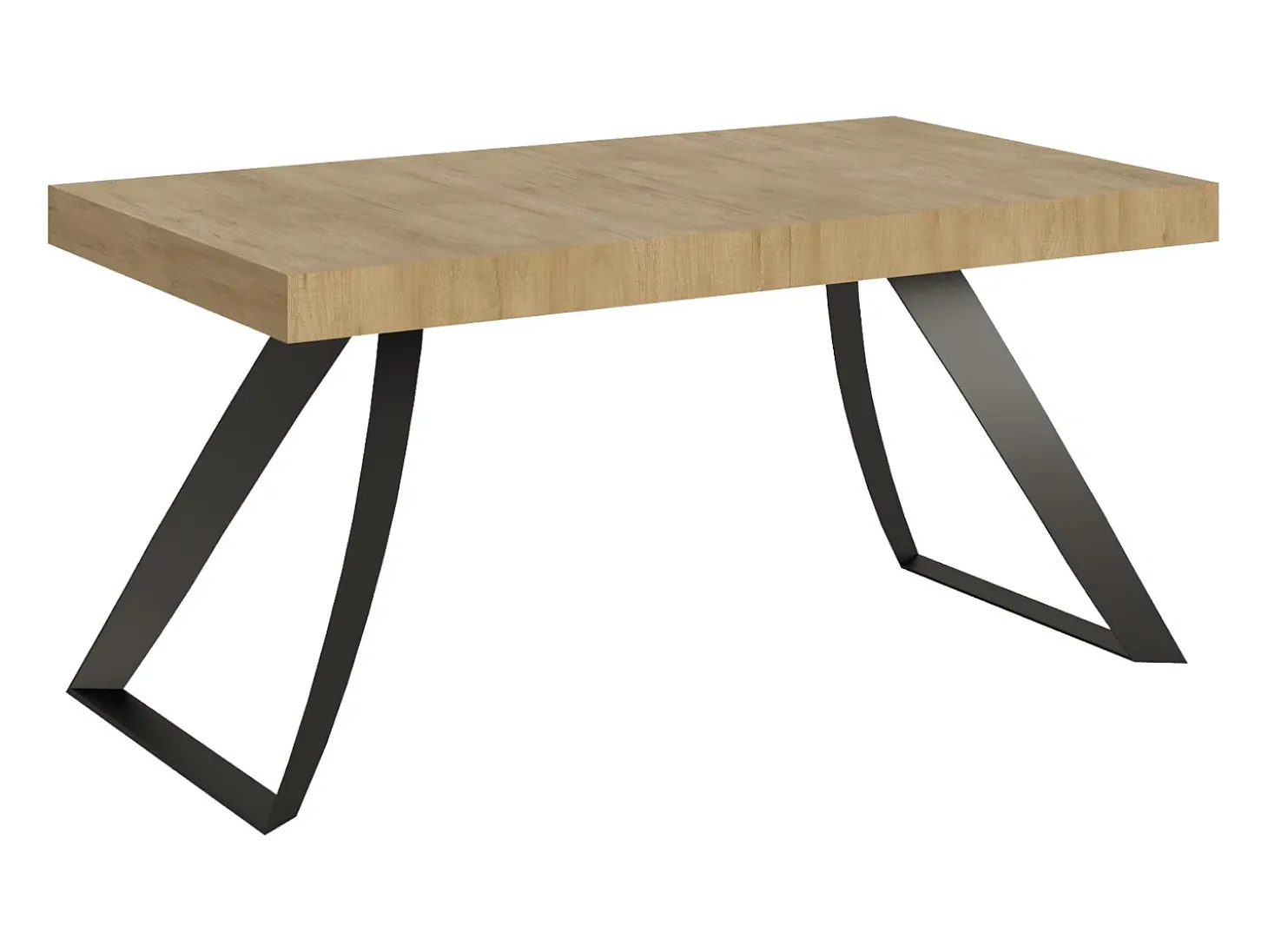 Mesa extensible 90x160/420 cm Proxy Roble Natural estructura Antracita