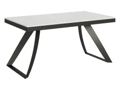 Mesa extensible 90x160/420 cm Proxy Evolution Fresno Blanco estructura Antracita