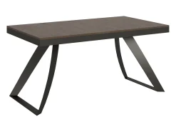 Mesa extensible 90x160/420 cm Proxy Evolution Nogal estructura Antracita