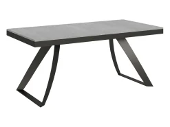 Mesa extensible 90x180/284 cm Proxy Evolution Cemento estructura Antracita