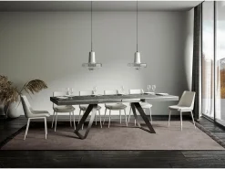 Mesa extensible 90x180/440 cm Proxy Evolution Cemento estructura Antracita