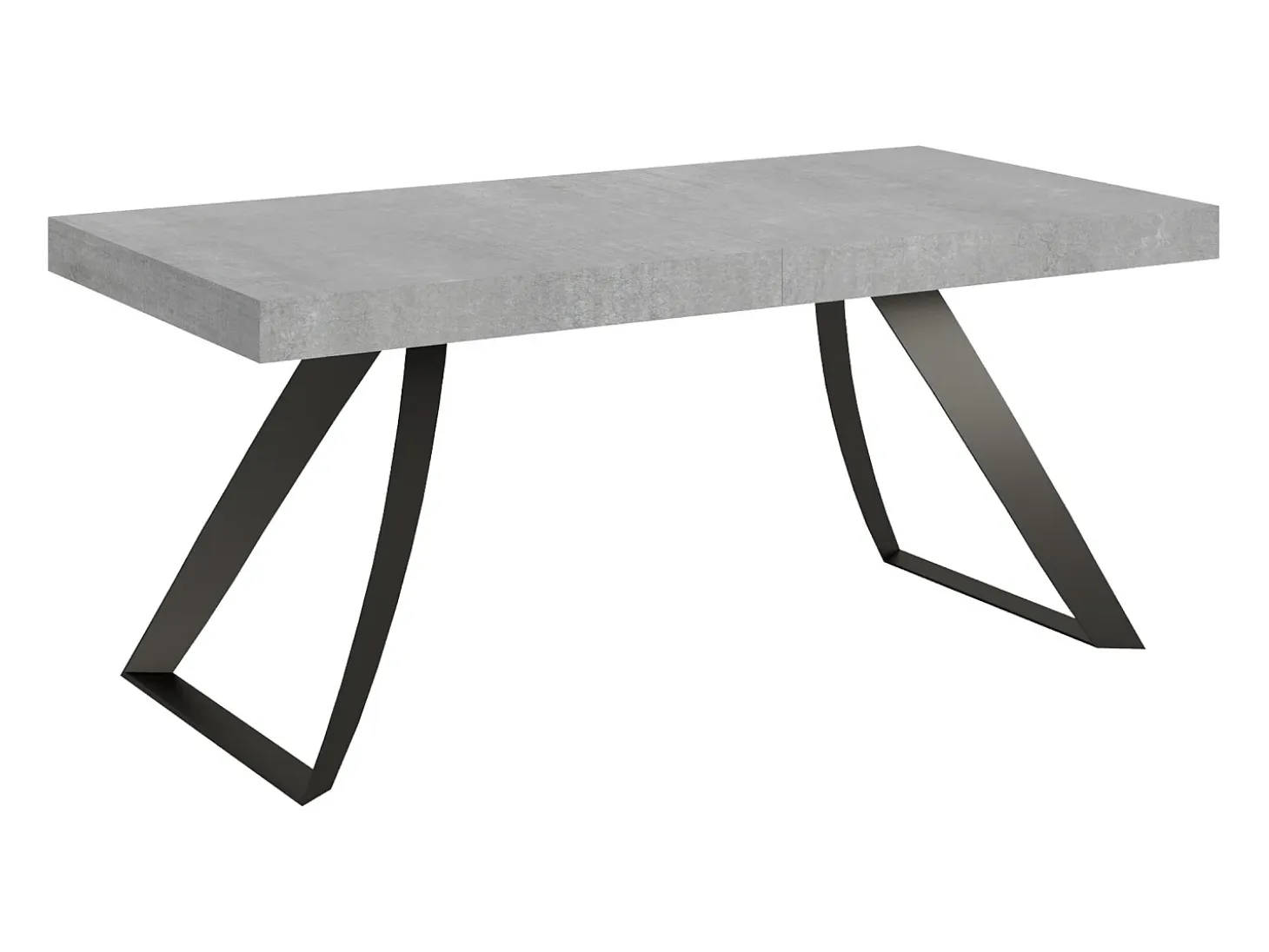 Mesa extensible 90x180/284 cm Proxy Cemento estructura Antracita