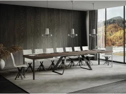 Mesa extensible 90x180/440 cm Proxy Nogal estructura Antracita