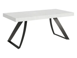 Mesa extensible 90x180/284 cm Proxy Fresno Blanco estructura Antracita