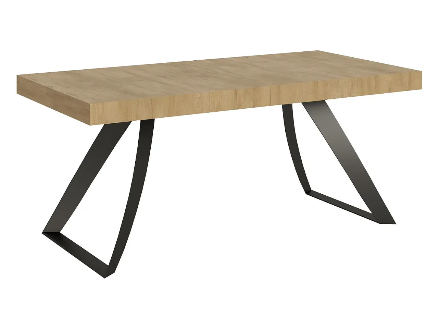 Mesa extensible 90x200/304 cm Proxy Roble Natural estructura Antracita