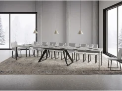 Mesa extensible 90x160/420 cm Proxy Cachemira estructura Antracita