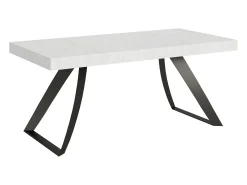 Mesa extensible 90x200/460 cm Proxy Fresno Blanco estructura Antracita