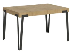Mesa extensible 90x140/244 cm Rio Roble Natural estructura Antracita