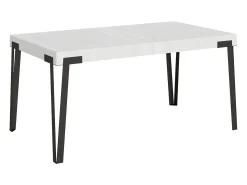 Mesa extensible 90x160/264 cm Rio Fresno Blanco estructura Antracita
