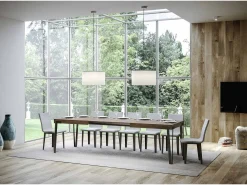 Mesa extensible 90x160/264 cm Rio Nogal estructura Antracita