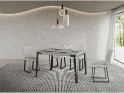 Mesa extensible 90x140/244 cm Rio Cachemira estructura Antracita