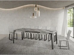 Mesa extensible 90x140/244 cm Rio Cachemira estructura Antracita