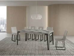 Mesa extensible 90x200/304 cm Rio Cachemira estructura Antracita