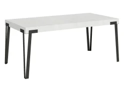 Mesa extensible 90x200/304 cm Rio Fresno Blanco estructura Antracita