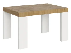 Mesa extensible 90x130/234 cm Roxell Mix Tapa Roble Nature - Patas Fresno Blanco