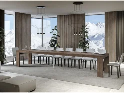 Mesa extensible 90x200/460 cm Roxell Premium Nogal