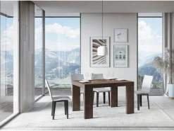 Mesa extensible 120/380x90 cm Roxell nogal