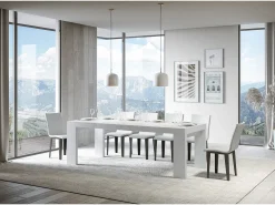 Mesa extensible 90x130/390 cm Roxell Premium Fresno Blanco