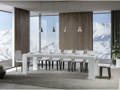 Mesa extensible 90x200/304 cm Roxell Premium Fresno Blanco