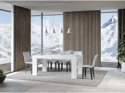 Mesa extensible 90x200/304 cm Roxell Premium Fresno Blanco