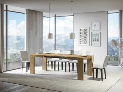 Mesa extensible 120/224x90 cm Roxell roble natural