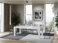 Mesa extensible 90x130/390 cm Spimbo Premium Fresno Blanco