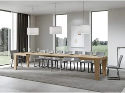 Mesa extensible 160/420x90 cm Spimbo roble natural