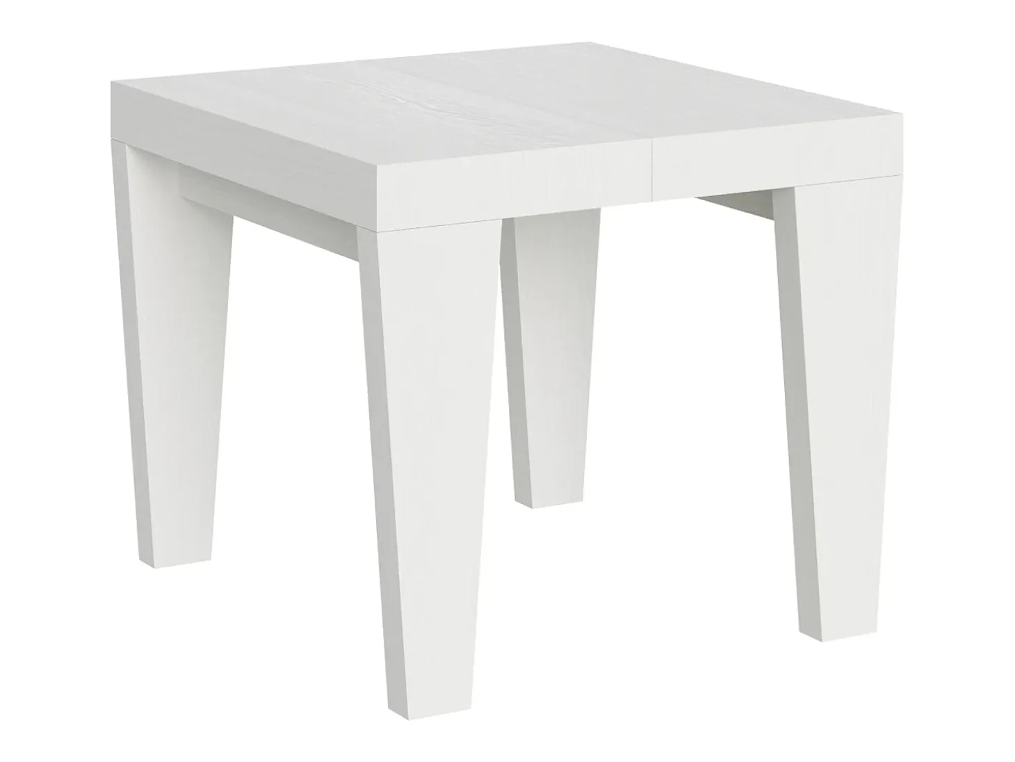 Mesa extensible 90/246x90 cm Spimbo fresno blanco