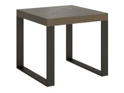 Mesa extensible 90/246x90 cm Tecno gris paloma patas antracita