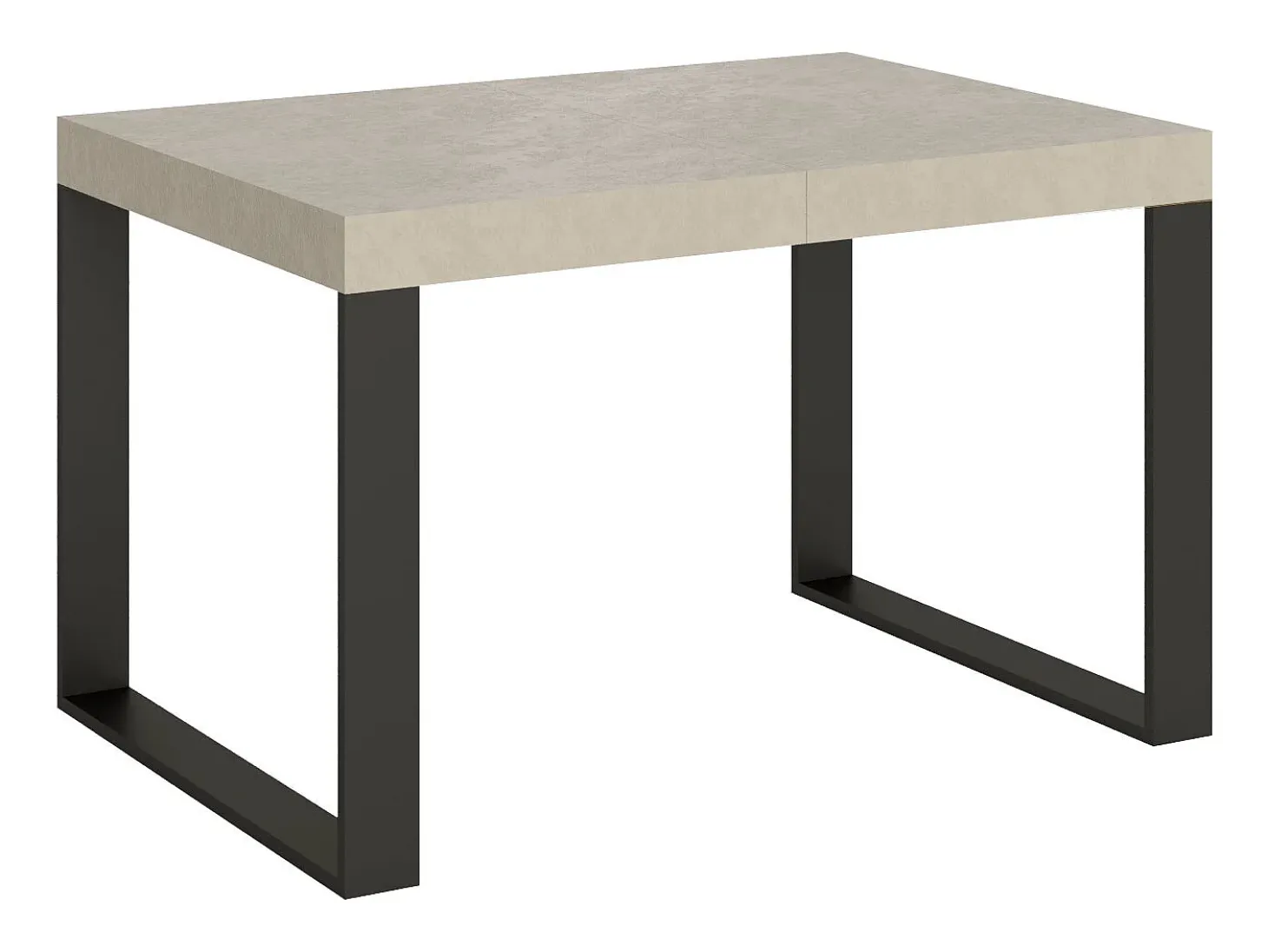 Mesa extensible 140/400x90 cm Tecno cachemira patas antracita