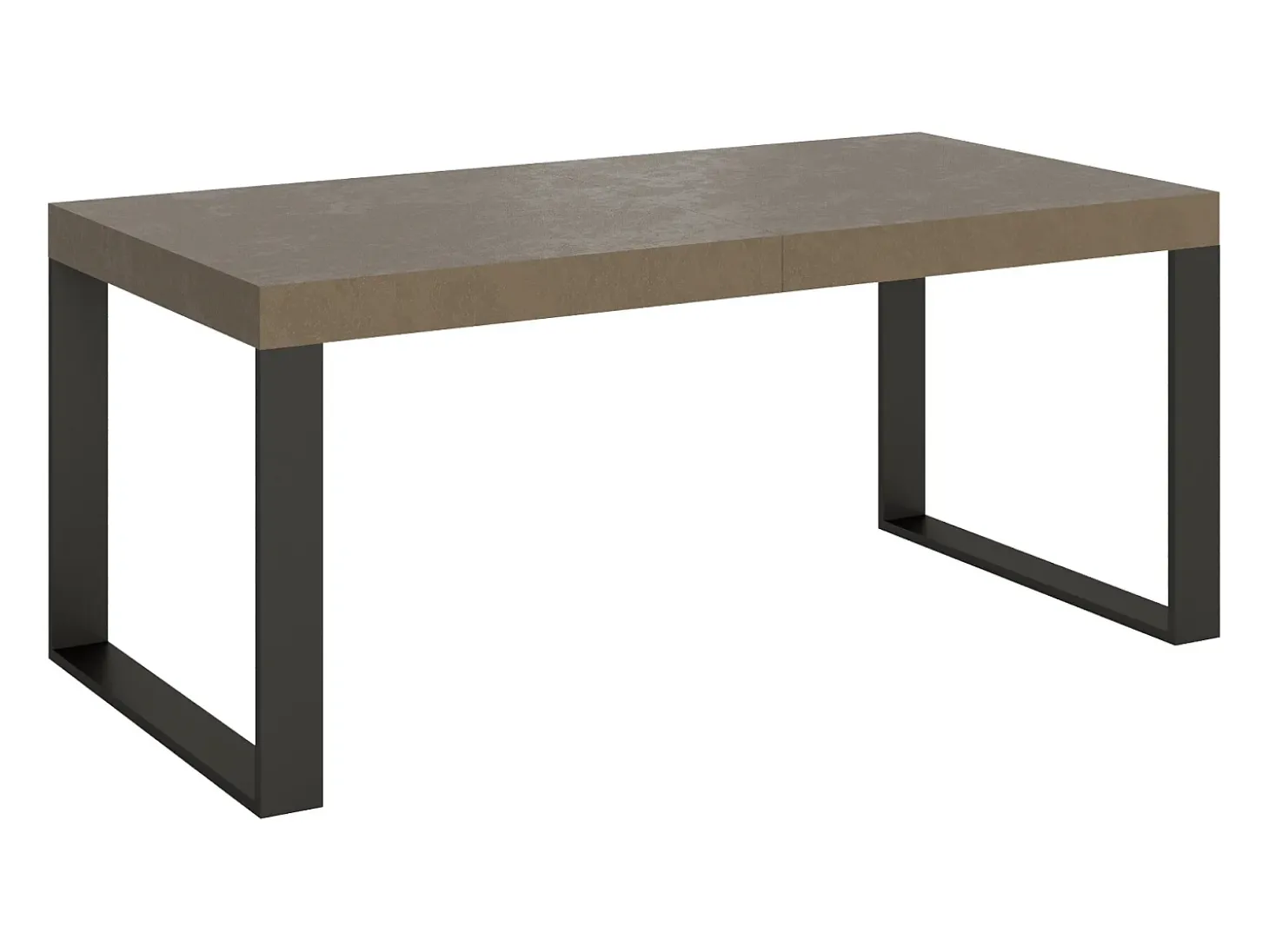 Mesa extensible 90x200/460 cm Tecno gris paloma patas antracita