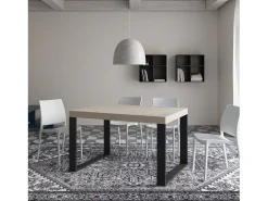 Mesa extensible 140/244x90 cm Tecno cachemira patas antracita