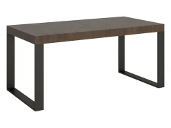 Mesa extensible 180/440x90 cm Tecno nogal patas antracita