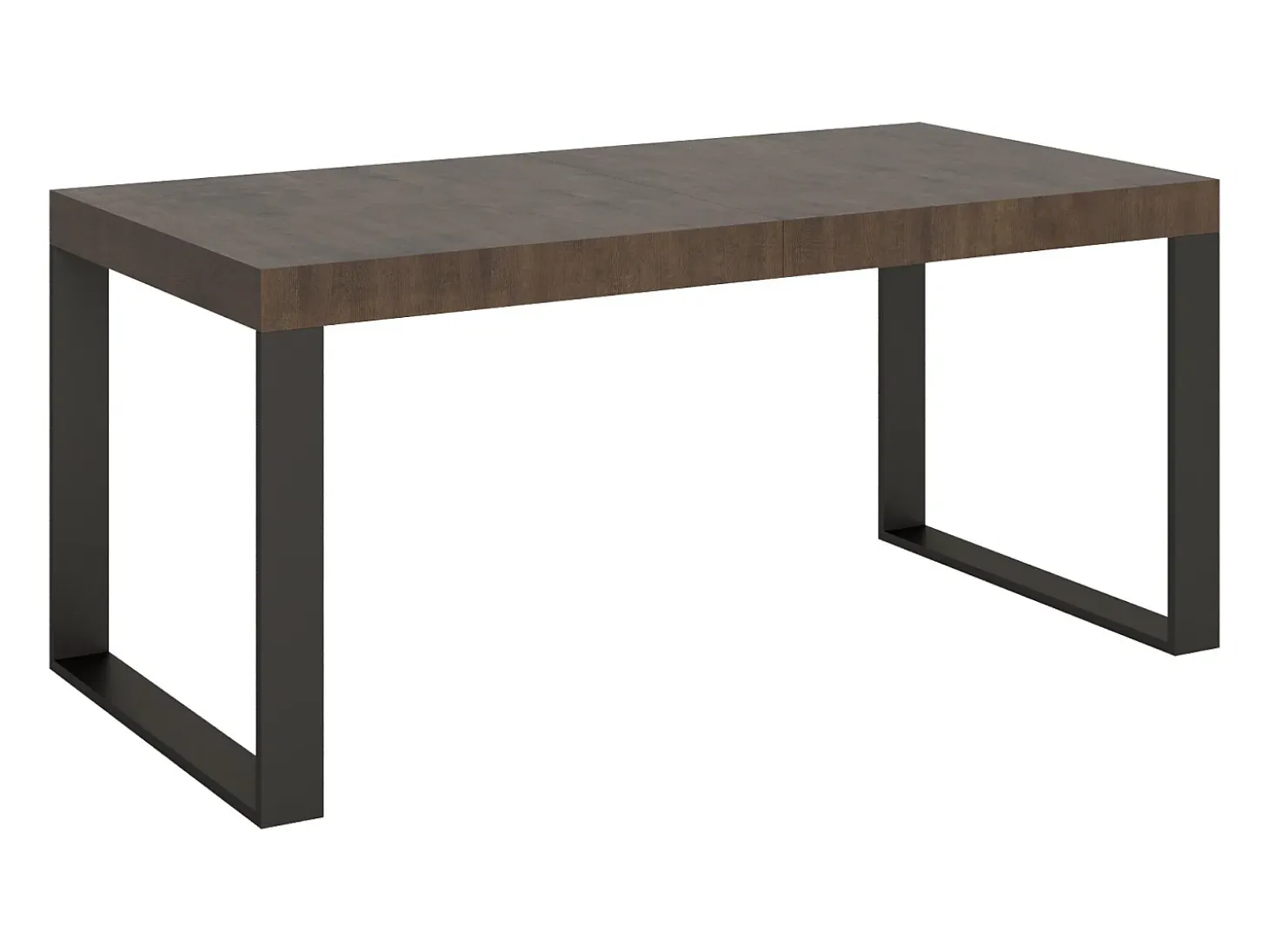 Mesa extensible 180/440x90 cm Tecno nogal patas antracita