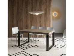 Mesa extensible 90x160/264 cm Tecno Premium gris paloma patas antracita