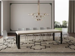 Mesa extensible 90x200/304 cm Tecno Premium Cachemira patas antracita