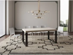 Mesa extensible 90x200/304 cm Tecno Premium Cachemira patas antracita