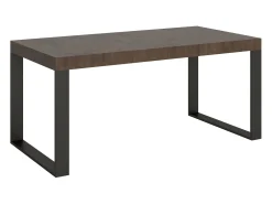 Mesa extensible 200/304x90 cm Tecno nogal patas antracita