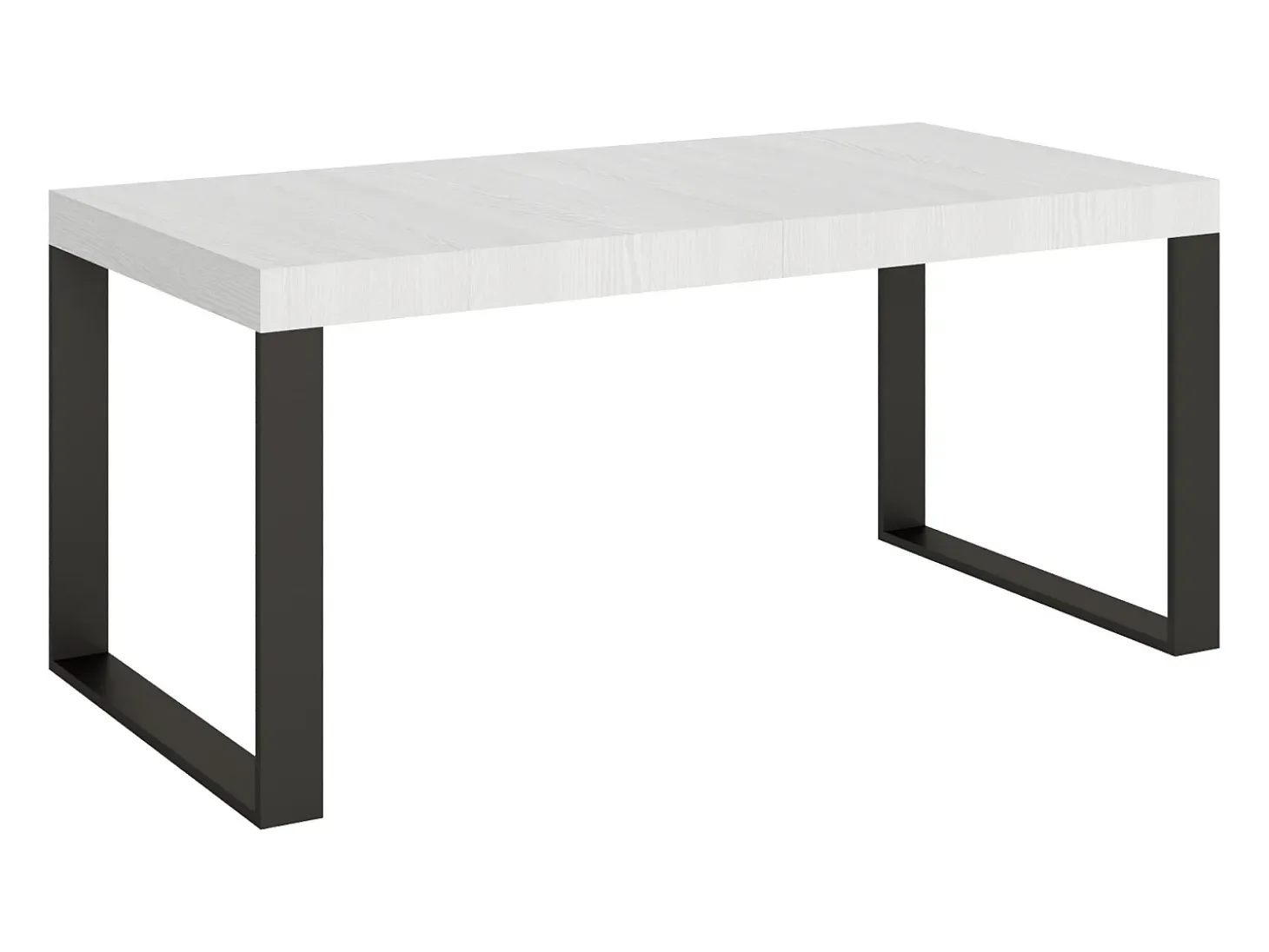 Mesa extensible 180/284x90 cm Tecno fresno blanco patas antracita