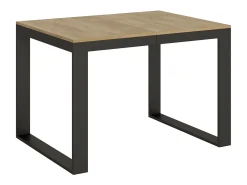 Mesa extensible 120/224x90 cm Tecno Evolution roble natural estructura et patas antracita