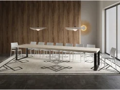 Mesa extensible 90x160/420 cm Tecno Premium Cachemira patas antracita