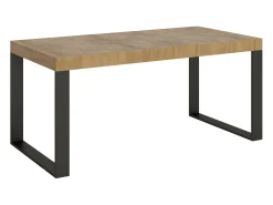 Mesa extensible 200/460x90 cm Tecno roble natural patas antracita