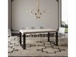 Mesa extensible 90x180/440 cm Tecno Premium Cachemira patas antracita