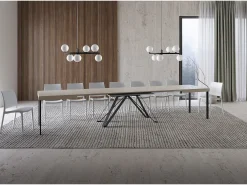 Mesa extensible 160/420X90 cm Terium cachemira patas antracita